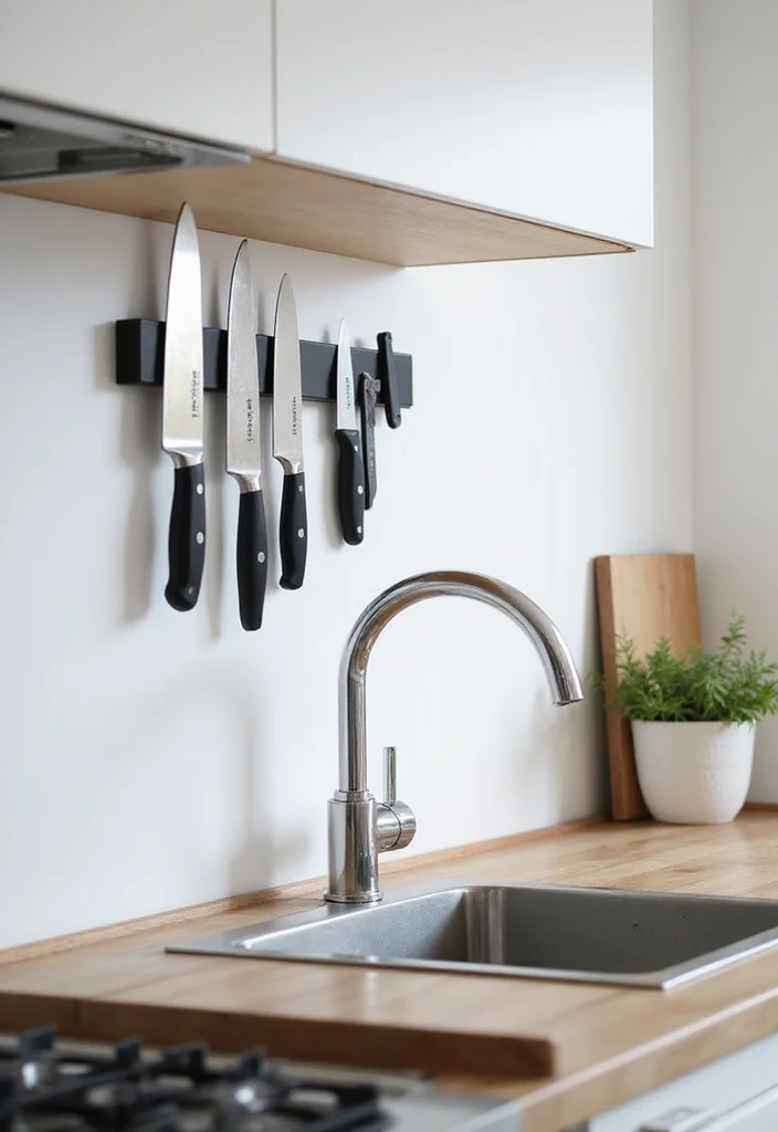 12 Above Kitchen Sink Ideas to Add Style and Function 100 12 Above Kitchen Sink Ideas to Add Style and Function - 10. Magnetic Knife Strip