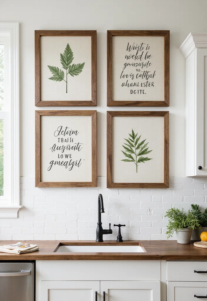 12 Above Kitchen Sink Ideas to Add Style and Function 23 12 Above Kitchen Sink Ideas to Add Style and Function - 3. Decorative Art Panels