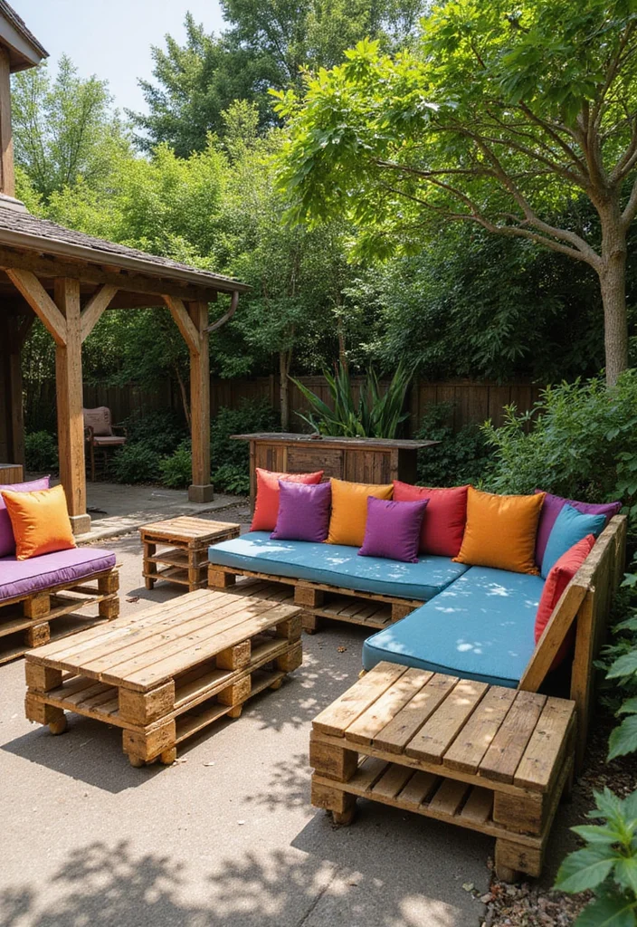 12 Backyard Decorating Ideas DIY for Budget Upgrades - 1. Upcycled Pallet Furniture