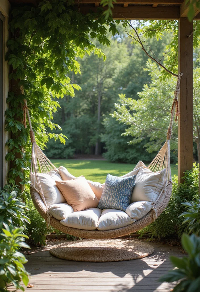 12 Backyard Decorating Ideas DIY for Budget Upgrades - 12. Cozy Hammock Nook