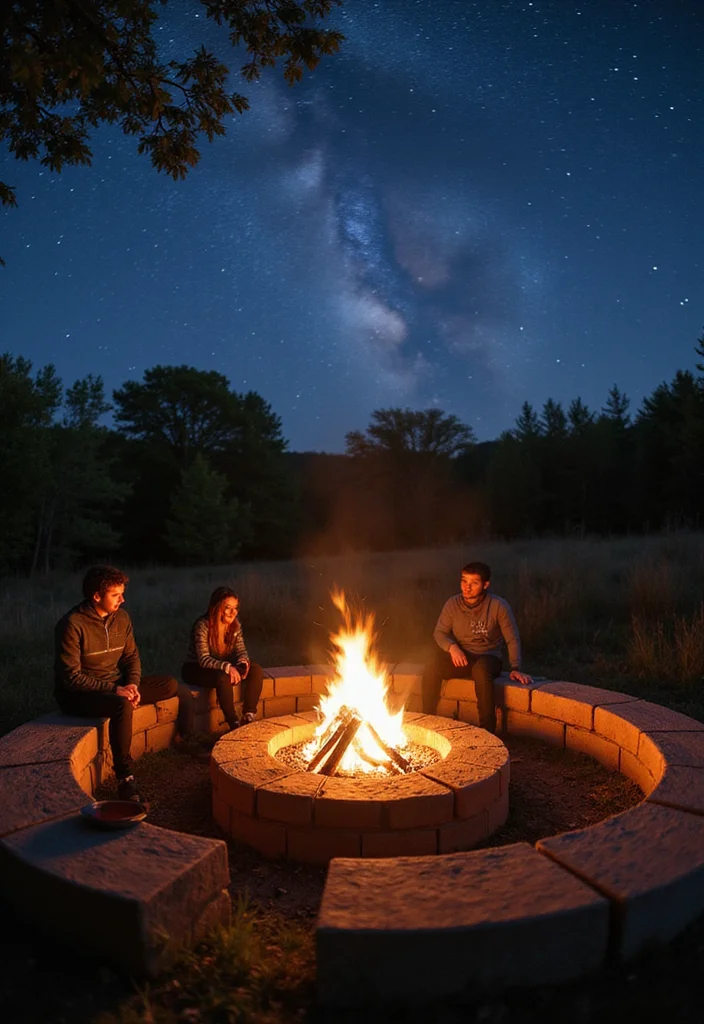 12 Backyard Decorating Ideas DIY for Budget Upgrades - 3. DIY Fire Pit Using Bricks