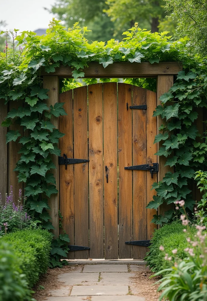 12 Backyard Fence Gate Ideas for Security and Style 1 12 Backyard Fence Gate Ideas for Security and Style - 1. Reclaimed Wood Charm
