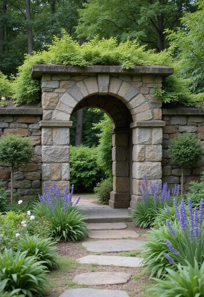 12 Backyard Fence Gate Ideas for Security and Style 34 12 Backyard Fence Gate Ideas for Security and Style - 4. Natural Stone Accents