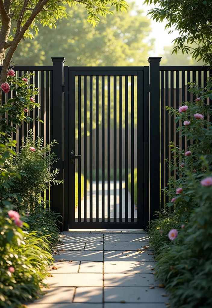 12 Backyard Fence Gate Ideas for Security and Style 67 12 Backyard Fence Gate Ideas for Security and Style - 7. Privacy with Vertical Slats