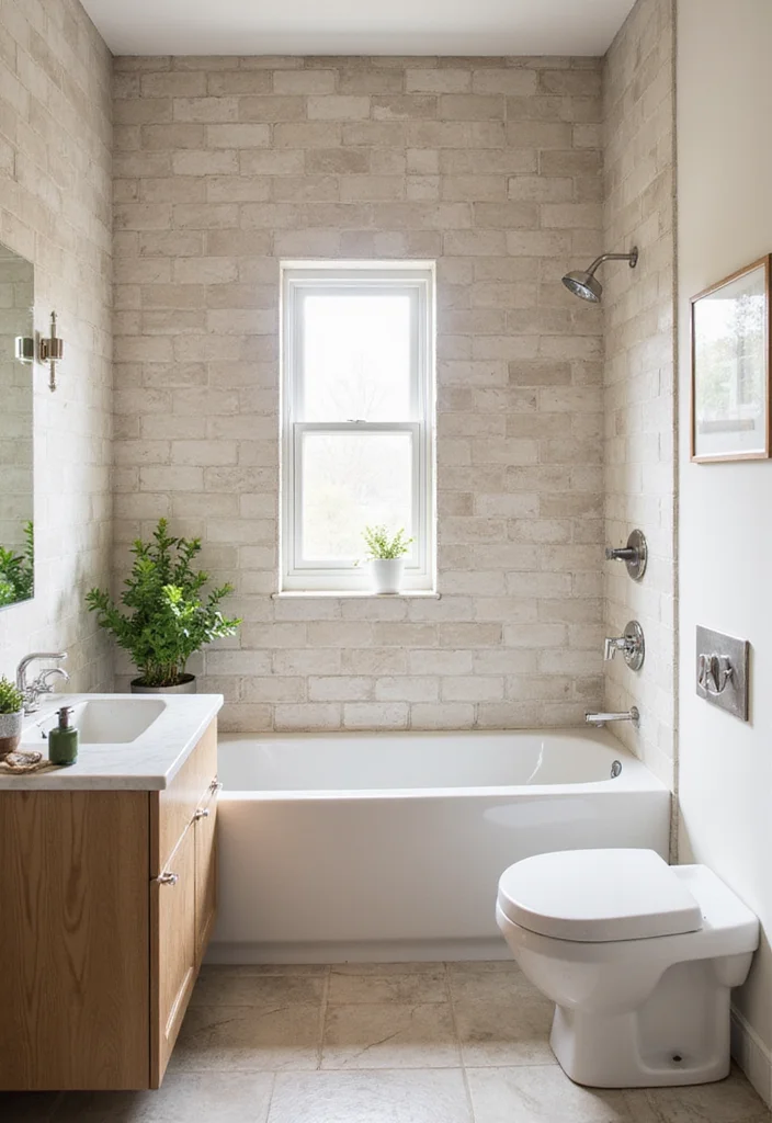 12 Beige Bathroom Tile Ideas for Soft Neutral Style - 6. Beige Subway Tiles