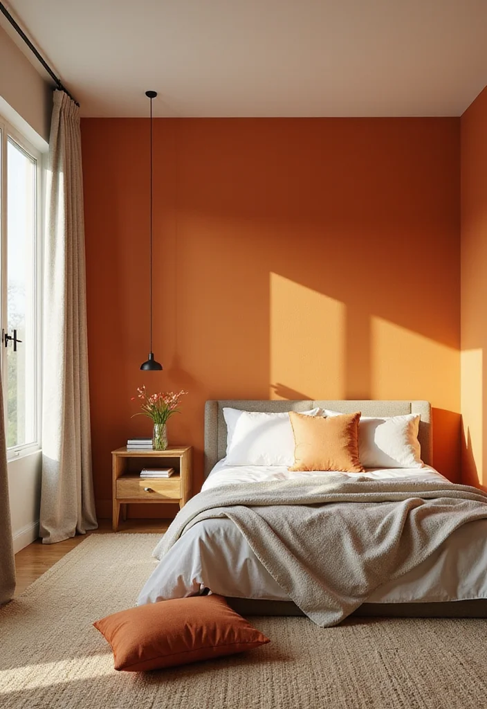 12 Burnt Orange Bedroom Ideas for Cozy Chic Interiors 12 12 Burnt Orange Bedroom Ideas for Cozy Chic Interiors - 2. Mid-Century Modern Charm