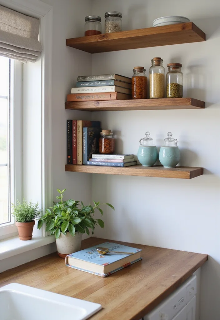 12 End of Kitchen Cabinet Ideas for Extra Storage Solutions - 1. Stylish Corner Shelves