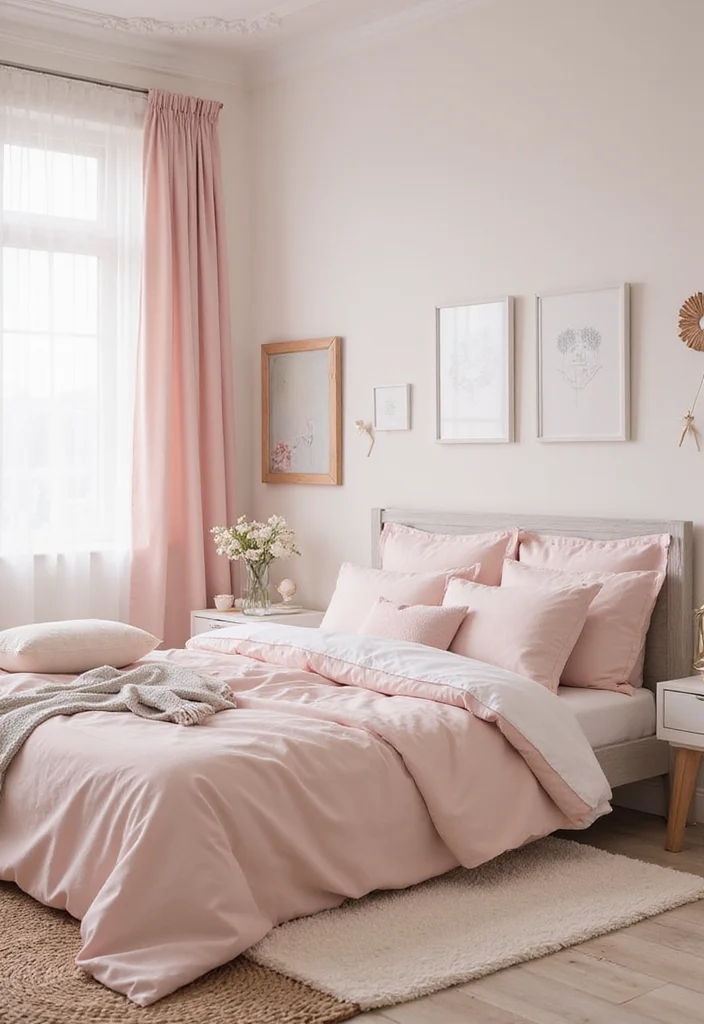 12 Feminine Bedroom Ideas with Soft Elegant Details - 1. Soft Color Palettes