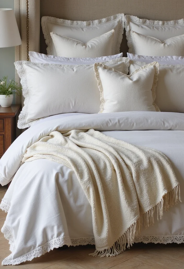 12 Feminine Bedroom Ideas with Soft Elegant Details - 2. Elegant Bedding