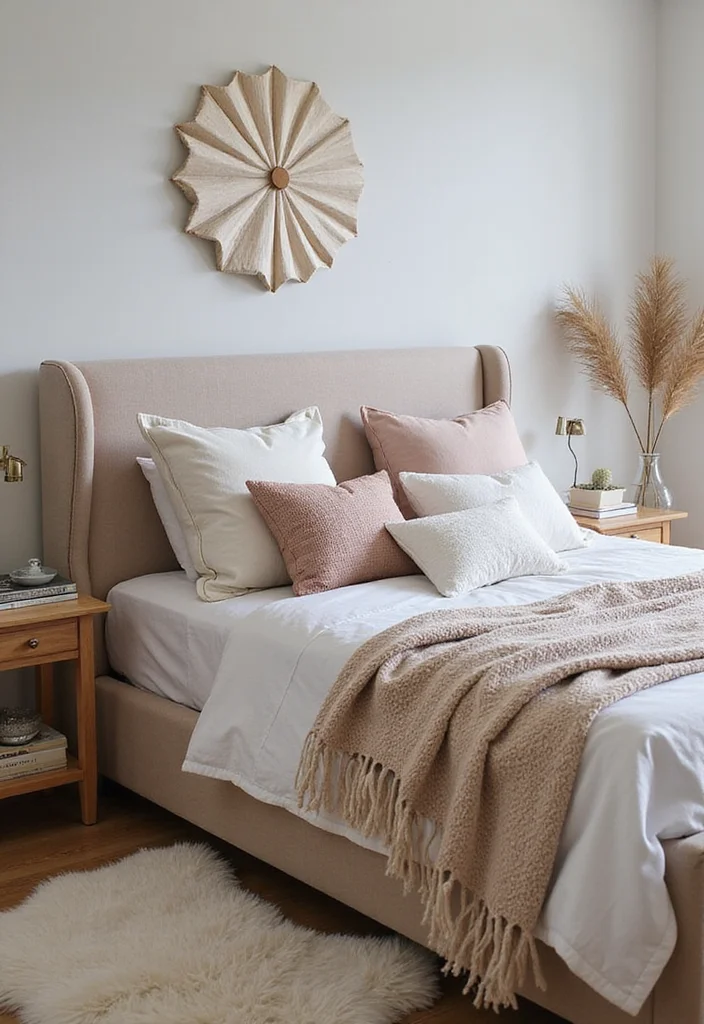 12 Feminine Bedroom Ideas with Soft Elegant Details - 5. Cozy Textures