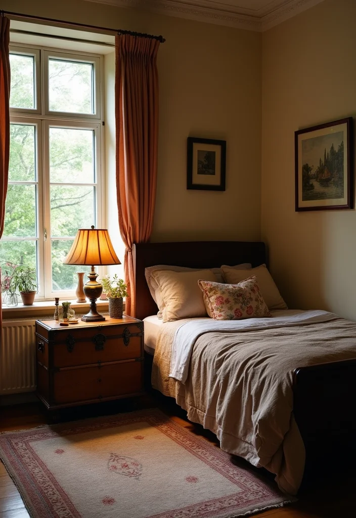 12 Feminine Bedroom Ideas with Soft Elegant Details - 9. Vintage Touches