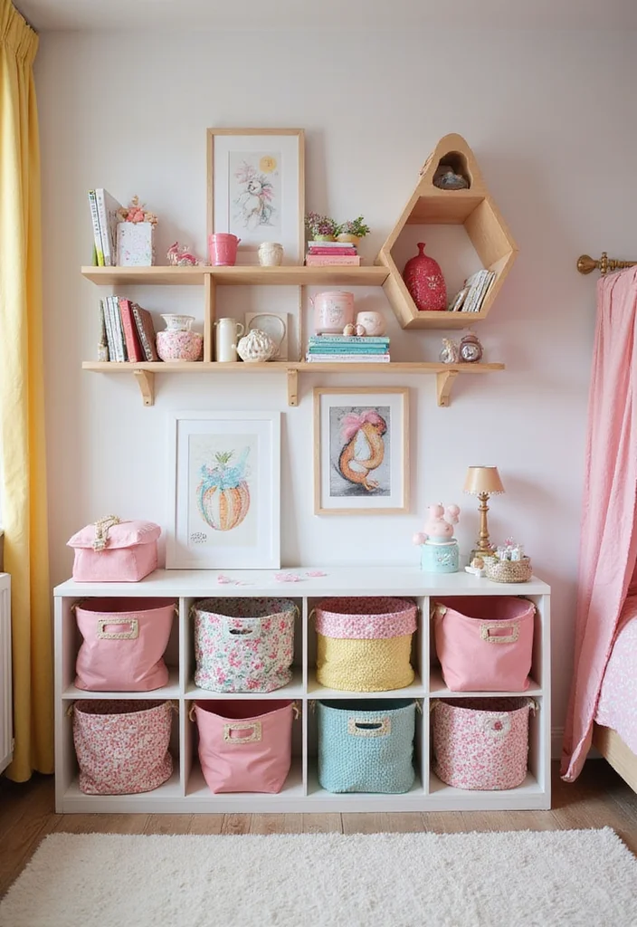 12 Girly Bedroom Ideas That Feel Fresh, Stylish, and Fun 122 12 Girly Bedroom Ideas That Feel Fresh, Stylish, and Fun - 12. Playful Storage Solutions