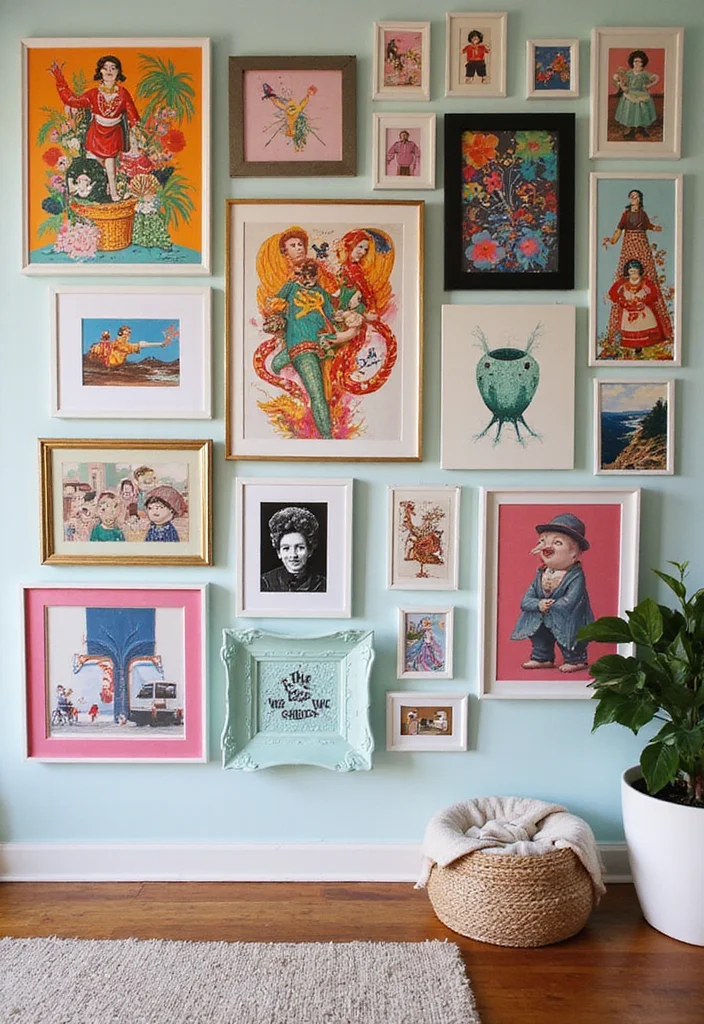 12 Girly Bedroom Ideas That Feel Fresh, Stylish, and Fun 23 12 Girly Bedroom Ideas That Feel Fresh, Stylish, and Fun - 3. Whimsical Wall Art