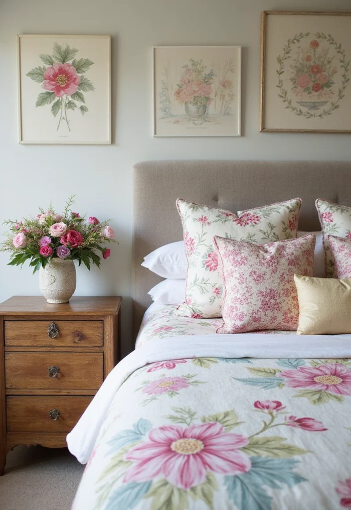 12 Girly Bedroom Ideas That Feel Fresh, Stylish, and Fun 89 12 Girly Bedroom Ideas That Feel Fresh, Stylish, and Fun - 9. Floral Accents