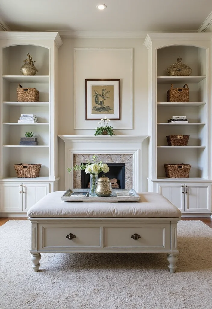12 Gray and Beige Living Room Ideas for Balanced Neutrals - 11. Functional Storage Solutions