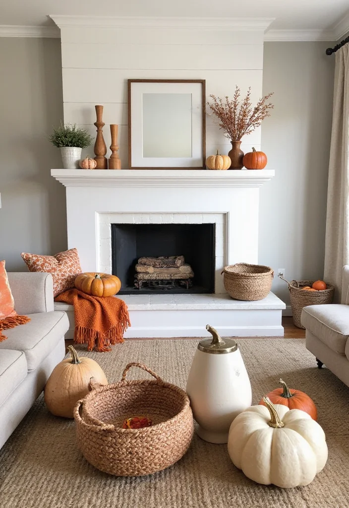 12 Gray and Beige Living Room Ideas for Balanced Neutrals - 12. Seasonal Decor Swaps