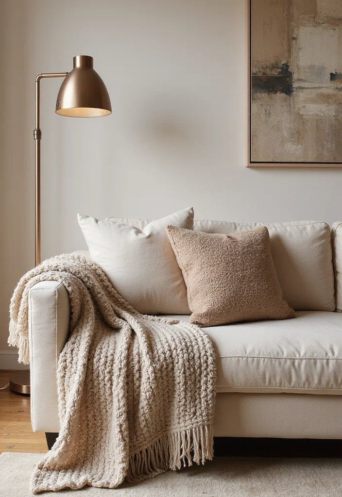 12 Gray and Beige Living Room Ideas for Balanced Neutrals - 2. Layered Textures with a Neutral Palette
