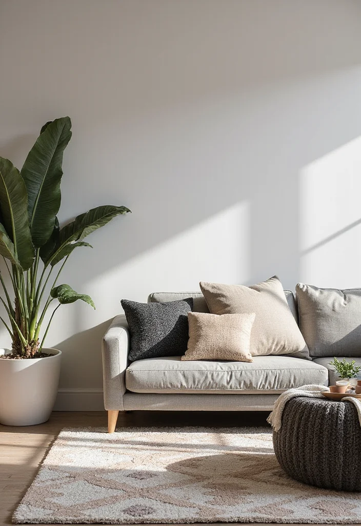 12 Grey Black and White Living Room Ideas for Sleek Contrast 23 12 Grey Black and White Living Room Ideas for Sleek Contrast - 3. Textured Layering