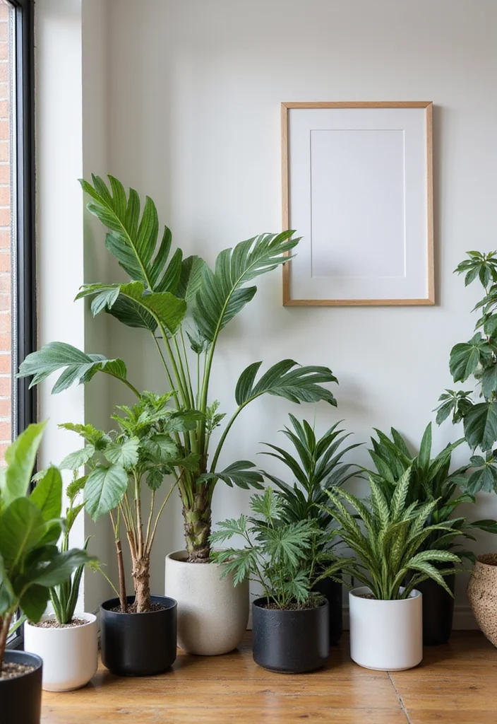 12 Grey Black and White Living Room Ideas for Sleek Contrast 45 12 Grey Black and White Living Room Ideas for Sleek Contrast - 5. Natural Elements