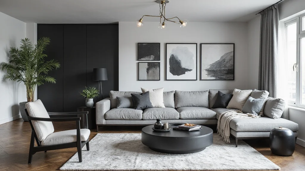 12 Grey Black and White Living Room Ideas for Sleek Contrast