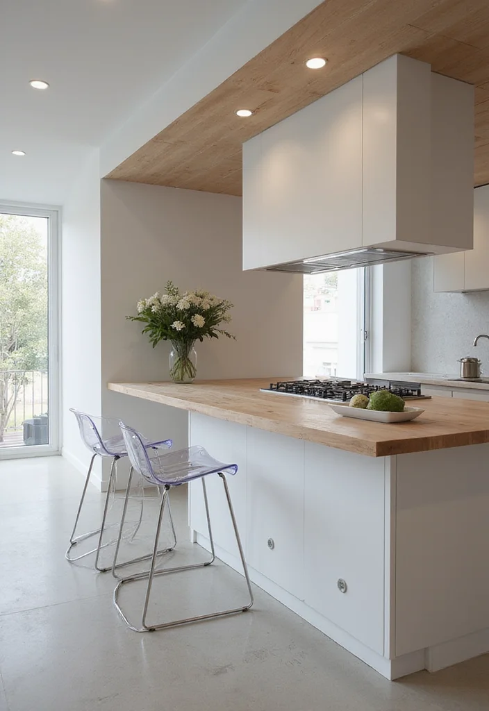 12 Kitchen Bar Counter Ideas for Casual Eating and Entertaining 56 12 Kitchen Bar Counter Ideas for Casual Eating and Entertaining - 6. Floating Bar Counters