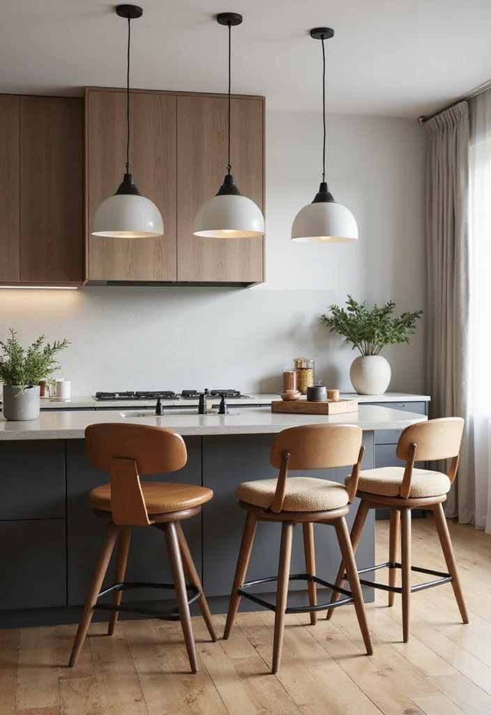 12 Kitchen Bar Counter Ideas for Casual Eating and Entertaining 89 12 Kitchen Bar Counter Ideas for Casual Eating and Entertaining - 9. Stylish Bar Stools