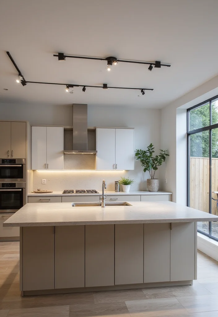 12 Kitchen Track Lighting Ideas for Better Task and Accent Light 1 12 Kitchen Track Lighting Ideas for Better Task and Accent Light - 1. Sleek Linear Track Lighting