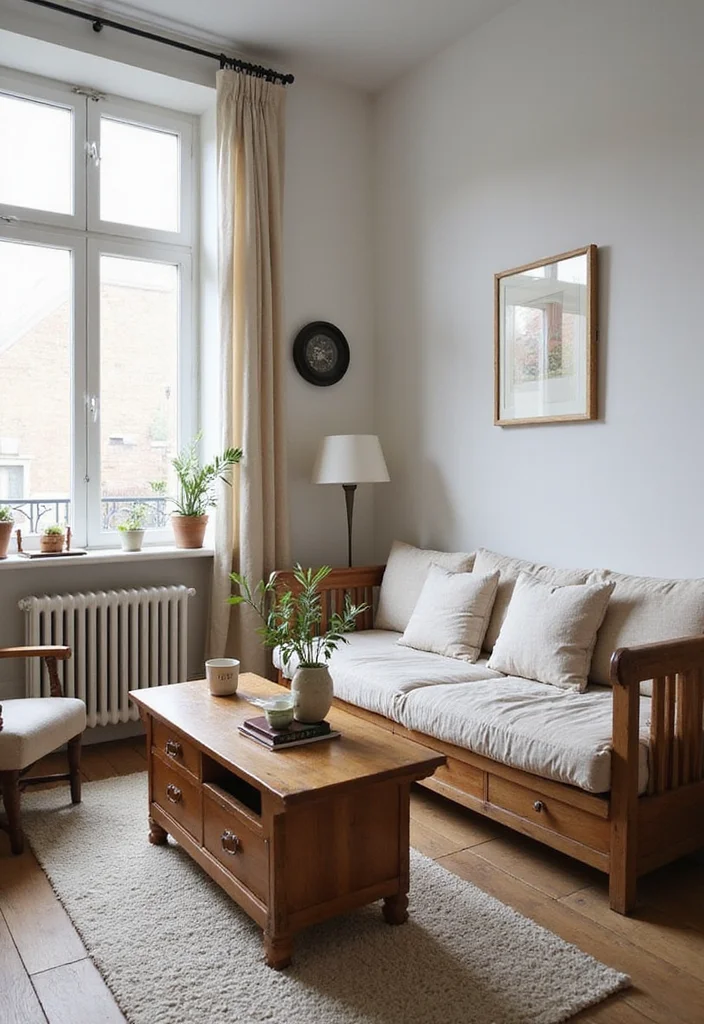 12 Shabby Chic Living Room Ideas for Soft Vintage Charm - 10. Multi-functional Furniture