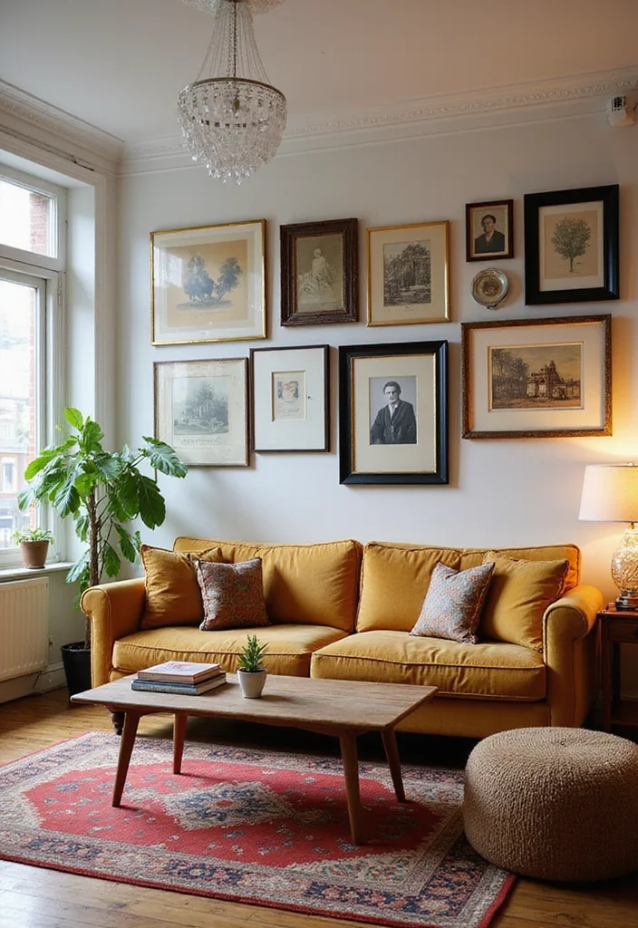 12 Shabby Chic Living Room Ideas for Soft Vintage Charm - 9. Vintage Artwork