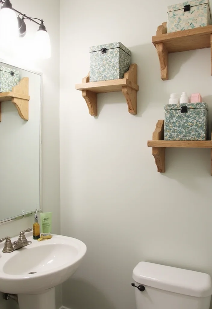 12 Small Blue Bathroom Ideas to Brighten and Open Your Space 56 12 Small Blue Bathroom Ideas to Brighten and Open Your Space - 6. Space-Saving Storage