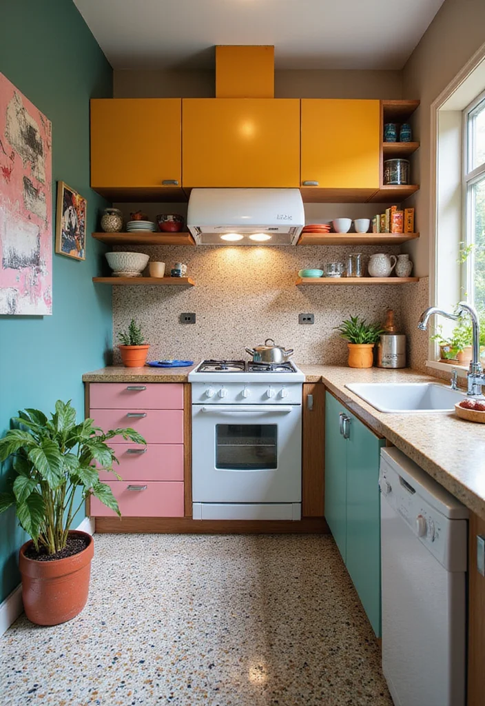 12 Small Kitchen Flooring Ideas for Smart Space Upgrades 78 12 Small Kitchen Flooring Ideas for Smart Space Upgrades 8. Terrazzo Artistic Flair