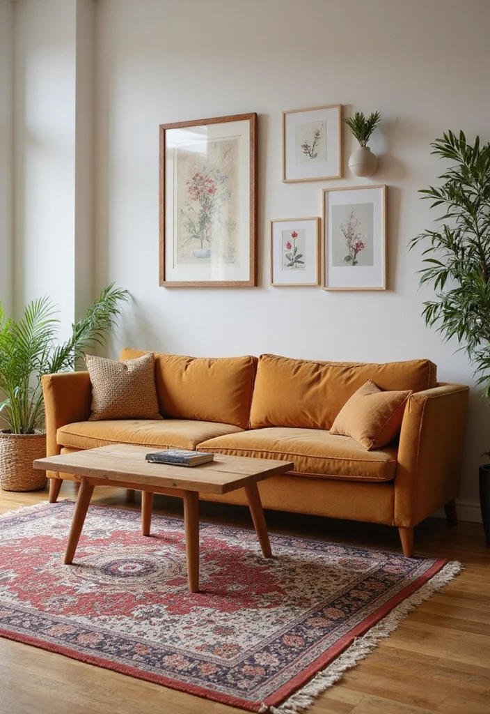 12 Tan Sofa Living Room Ideas for Warm Neutral Style - 10. Incorporate Texture with Rugs