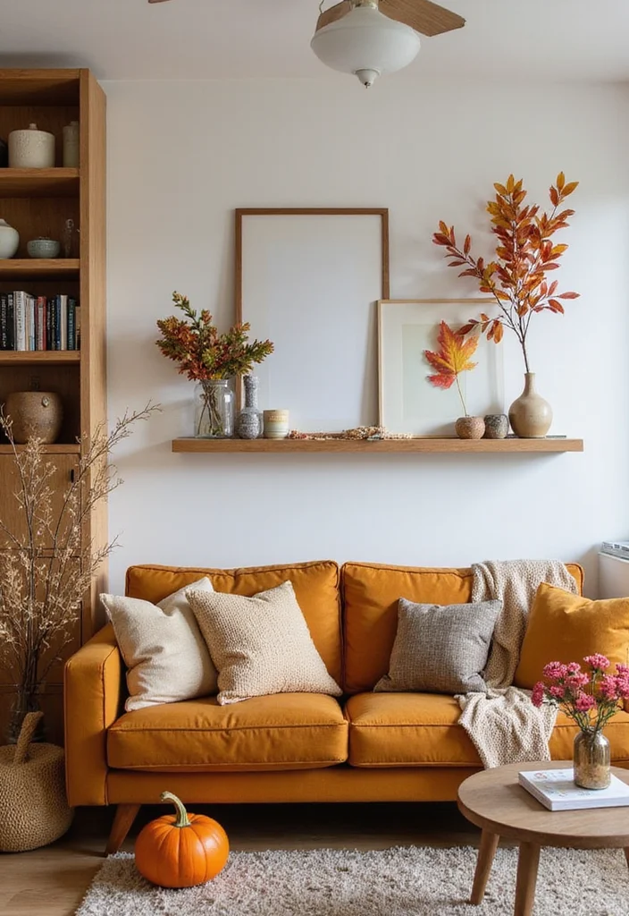 12 Tan Sofa Living Room Ideas for Warm Neutral Style - 12. Seasonal Decor Swaps