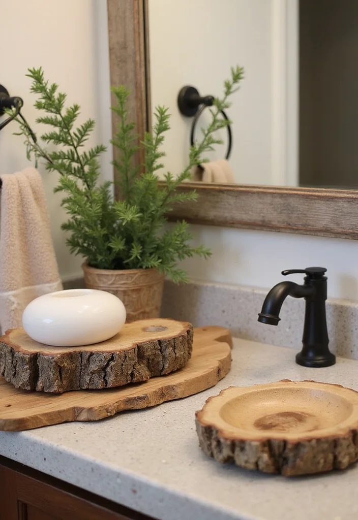 12 Western Bathroom Ideas That Bring Ranch Style Indoors - 12. Nature-Inspired Accessories