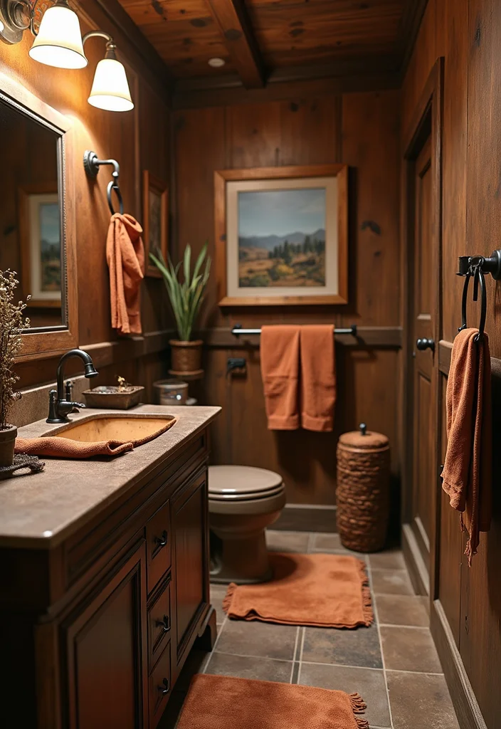 12 Western Bathroom Ideas That Bring Ranch Style Indoors - 6. Leather Accents