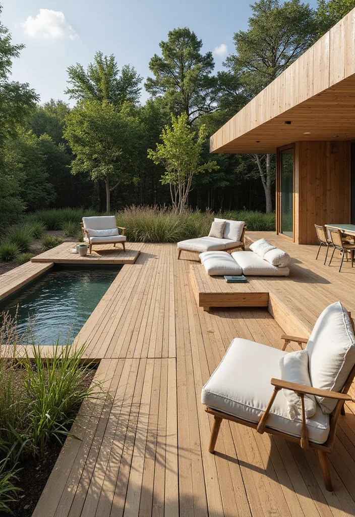 14 Backyard Covered Deck Ideas for Relaxed Outdoor Living 34 14 Backyard Covered Deck Ideas for Relaxed Outdoor Living 4. Minimalist Bamboo Deck