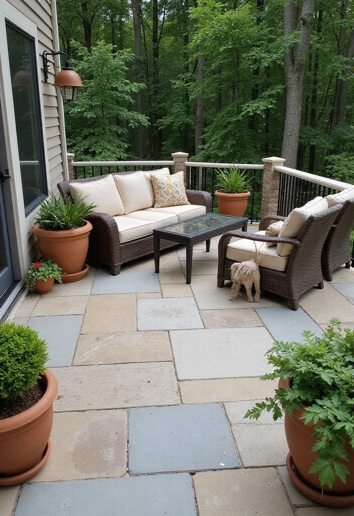 14 Backyard Covered Deck Ideas for Relaxed Outdoor Living 89 14 Backyard Covered Deck Ideas for Relaxed Outdoor Living 9. Natural Stone Flooring