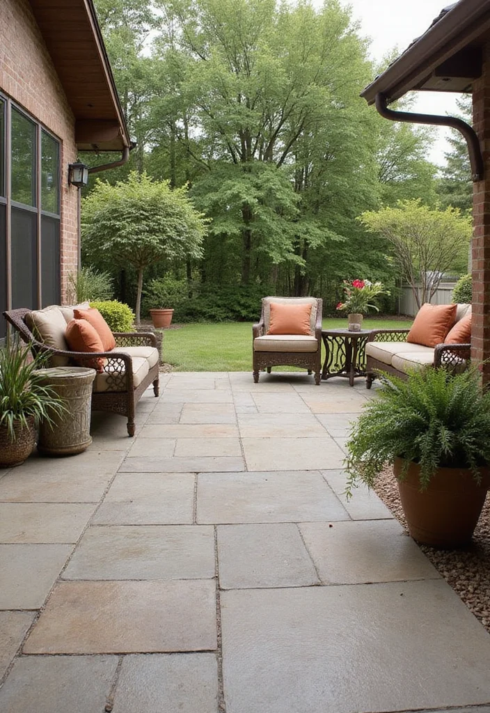 14 Backyard Patio Tile Ideas for Durable Stylish Flooring 111 14 Backyard Patio Tile Ideas for Durable Stylish Flooring - 11. Stone-Look Vinyl Tiles