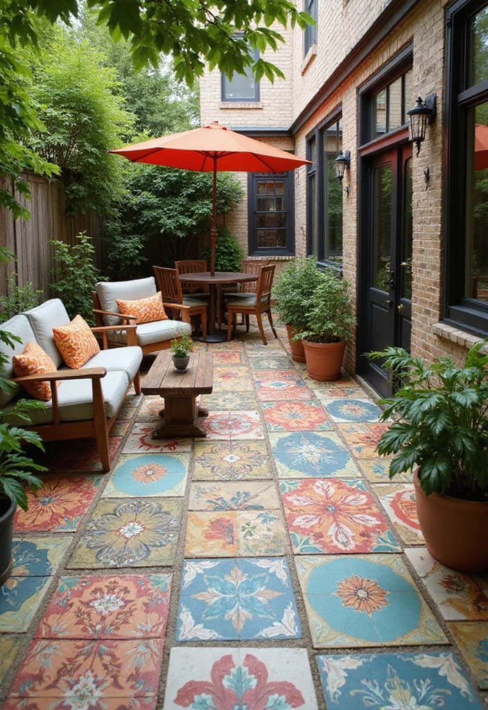 14 Backyard Patio Tile Ideas for Durable Stylish Flooring 144 14 Backyard Patio Tile Ideas for Durable Stylish Flooring - 14. Custom Printed Tiles