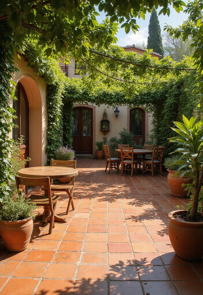 14 Backyard Patio Tile Ideas for Durable Stylish Flooring 12 14 Backyard Patio Tile Ideas for Durable Stylish Flooring - 2. Terracotta Tiles