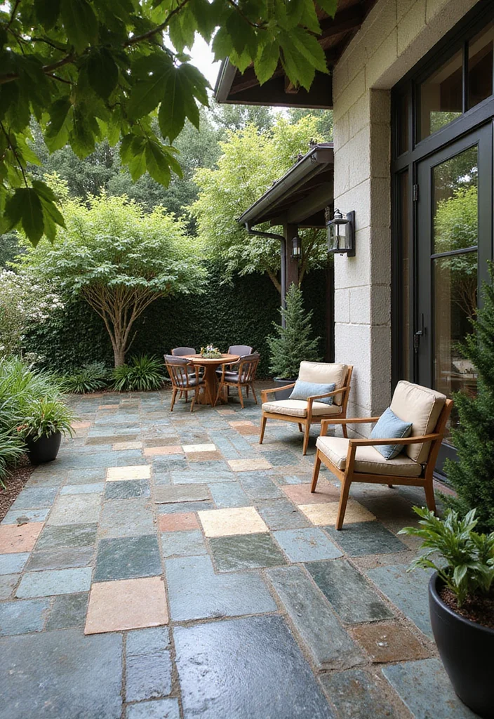 14 Backyard Patio Tile Ideas for Durable Stylish Flooring 89 14 Backyard Patio Tile Ideas for Durable Stylish Flooring - 9. Glass Tiles