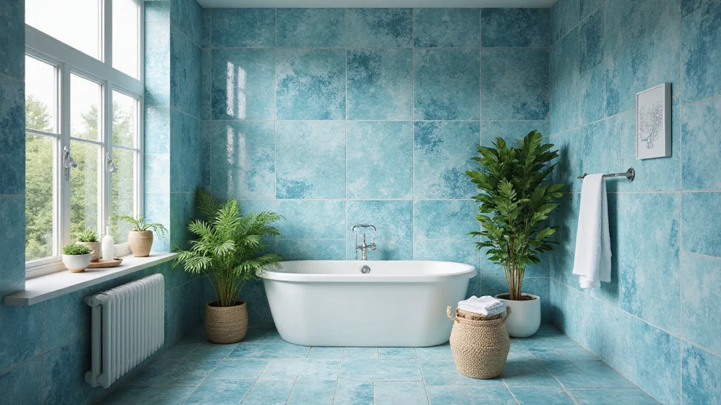 14 Blue Bathroom Tile Ideas That Add Fresh Color and Texture