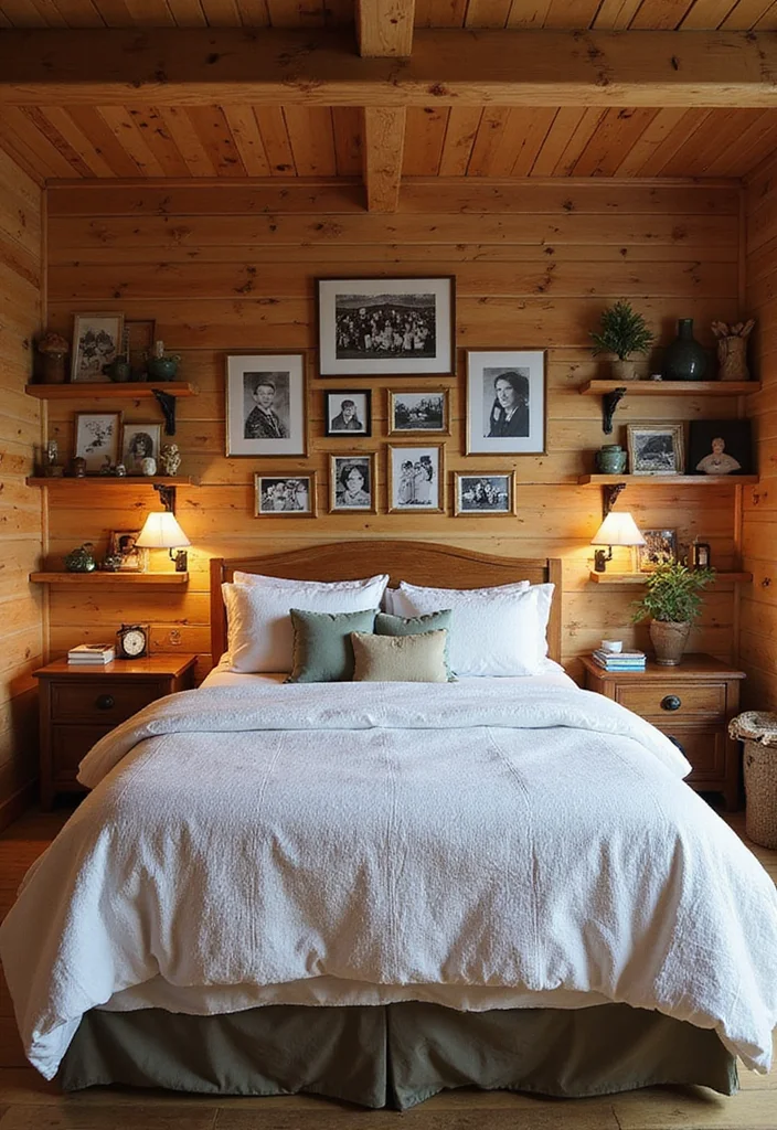 14 Cabin Bedroom Ideas for Rustic Warmth and Charm - 10. Personal Touches and Memories