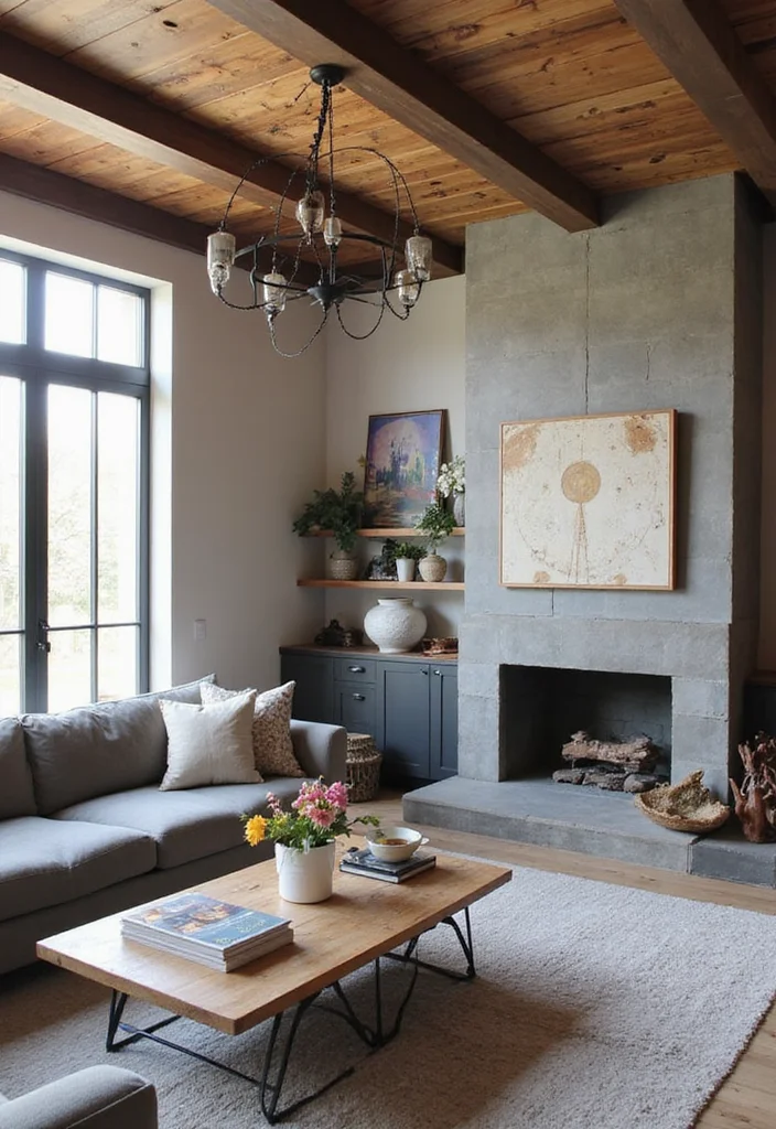 14 Crown Molding Ideas for Living Rooms with Subtle Elegance 78 14 Crown Molding Ideas for Living Rooms with Subtle Elegance - 8. Mixed Materials: Metal and Wood Fusion