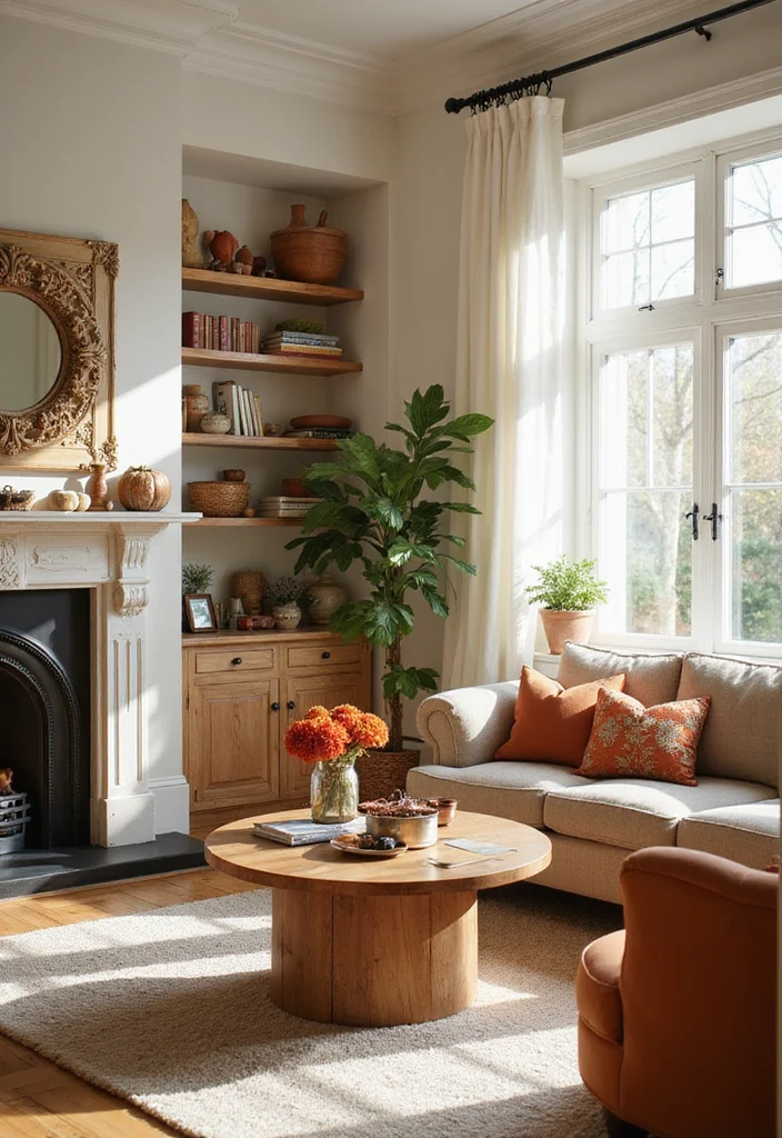 14 Eclectic Living Room Ideas for Character and Creativity - 14. Seasonal Decor: Keep It Fresh