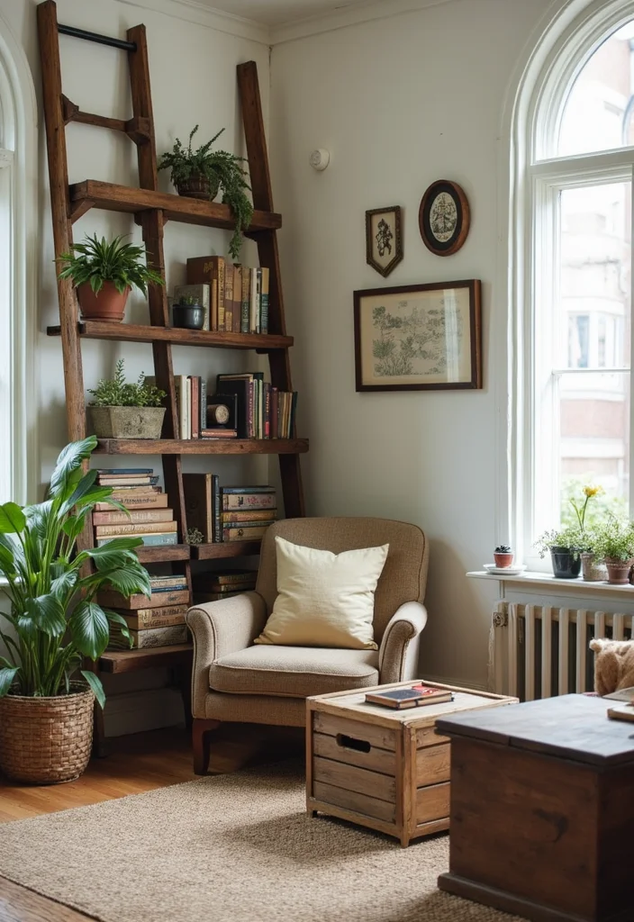 14 Eclectic Living Room Ideas for Character and Creativity - 9. Upcycled Decor: Eco-Friendly and Unique