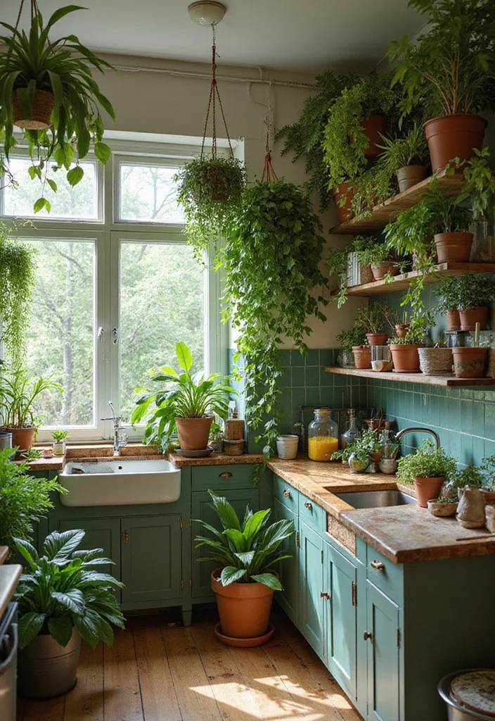 14 Joanna Gaines Kitchen Ideas for Cozy Modern Farmhouse Style - 13. A Touch of Green with Plants