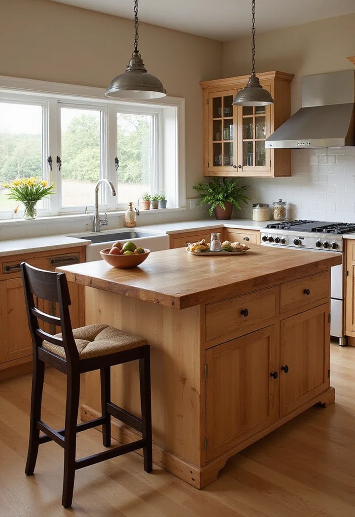 14 Joanna Gaines Kitchen Ideas for Cozy Modern Farmhouse Style - 4. Rustic Island with Storage