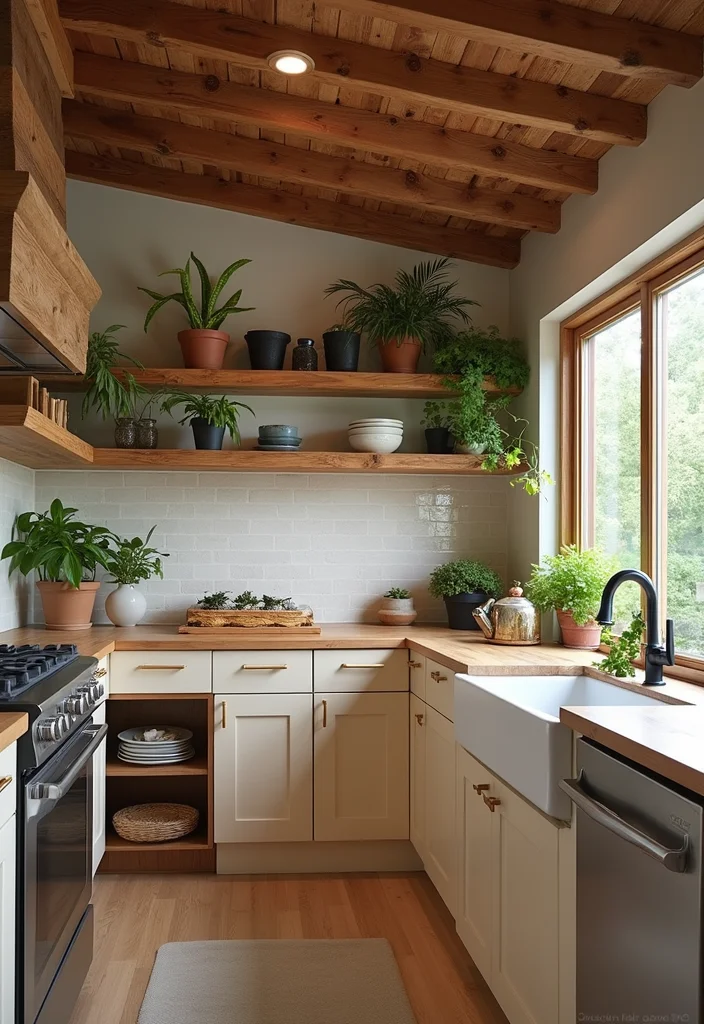 14 Joanna Gaines Kitchen Ideas for Cozy Modern Farmhouse Style - 6. Natural Wood Accents