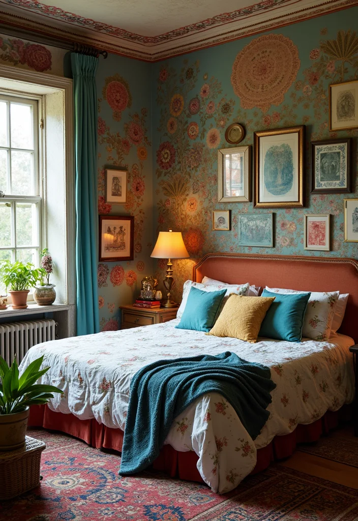 14 King Bedroom Ideas for Spacious Comfortable Layouts 11. Eclectic Mixing